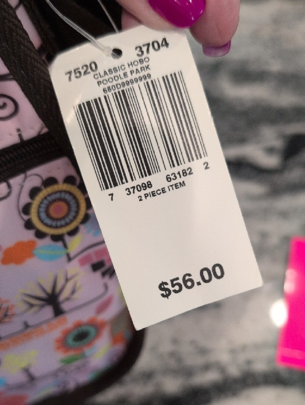 Lesportsac Pink Multicolor Floral City Print Shoulder Bag - Picture 3 of 4